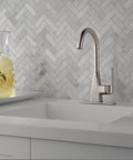 Xander Single-Handle Bar-Prep Kitchen Sink Faucet In Stainless Steel No-Fuss Install For 1 Or 3 Hole Setup Deck Plate Included Smooth Operation