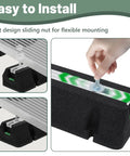 Rock Solid Rubber Mini Split Base Pad Set Of 2 For AC Condenser Leveling Feet with sliding nut design for easy mounting.