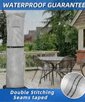 Heavy Duty Patio Cantilever Umbrella Cover With Air Vent 600D Waterproof Fabric UV Shield Anti Fade And Tear Resistant