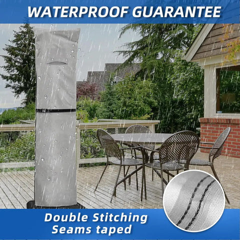 Heavy Duty Patio Cantilever Umbrella Cover With Air Vent 600D Waterproof Fabric UV Shield Anti Fade And Tear Resistant