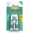 Packaging of Jewelry And Metal Glue Three Pack 0.1 Oz Instant Adhesive For Jewelry Making And Repairs Waterproof Dries Clear