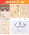 3D Wooden Puzzle Lucky Cat DIY Wood Craft Model Kit For Teens And Adults Easy To Build Fun Family Project No Brainer STEM Craft Gift Beginner Friendly Hands On Home DIY Kit, wooden pieces and instructions