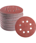 Grab These Top Tier 5 Inch Sanding Discs With 150 Grit showing a stack of 50 round sanding discs for smooth surface prep.