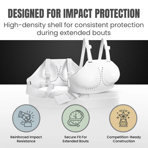 Chest Protector For Fencing Training Gear For Foil Epee Saber Durable Hard Plastic Plastron With Adjustable Straps