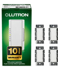 Maestro LED Plus Dimmer Switch For Dimmable LED Halogen And Incandescent Bulbs 150W Single-Pole Or Multi-Location MACL-153M-WH-4 White 4-Pack