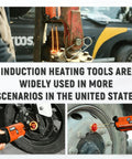 1500W Induction Bolt Removal Kit with Case, 25S Fast Heat Induction Tool and Bolt Buster used on automotive parts