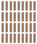 100 Pack Wooden Dowel Pins 8X30MM Hardwood Twist Groove Pegs With Tapered Ends Hella Strong Hardware showing multiple wooden dowel pins.