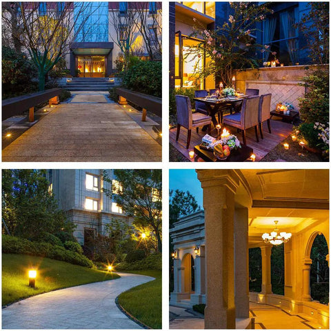 Outdoor settings illuminated by G4 Halogen Bulbs 12 Pack 12V 20W JC T3 Bi Pin Dimmable Warm White 2700K 2 Prong Lights