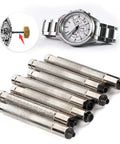 7 Piece Watch Crown Winder Tool Set 3.0 To 7.0mm Easy Mechanical Winding For Small Crowns Watch Repair Kit with steel texture