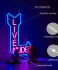 Romantic Neon Sign For Wall Decor With Adjustable Brightness, USB Powered LED Neon Light On Clear Acrylic Backboard, 17x11 Inch
