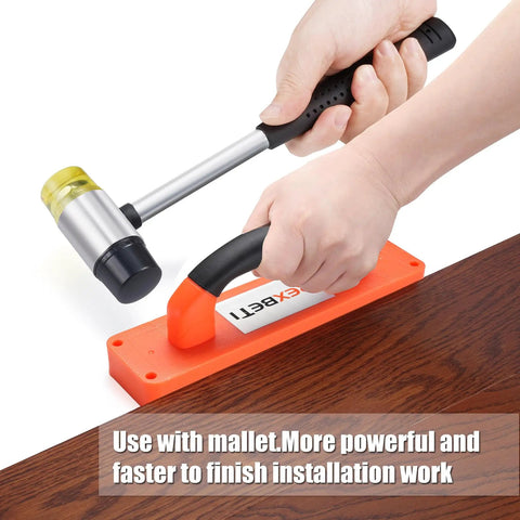 Laminate Wood Flooring Installation Kit With Tapping Block And Handle Pull Bar Double Faced Mallet And Spacers Plus LVP Vinyl Flooring Tools
