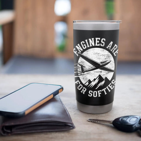 Stainless Steel Insulated Tumbler For Glider Pilots And Sailplane Fans Keeps Coffee Hot Through Tow Launches Thermals And Final Glide