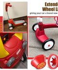 Two Pack Red Hub Cap Replacements With Reflective Sticker For Red Wagons And Scooters Fits Three Eighths Inch Axle Diameter