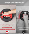 Comparing cordless vs manual glass and tile vacuum lifters with LCD display and removable battery focus on safety and efficiency.
