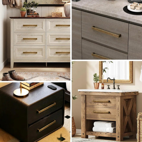 Square Antique Brass Cabinet Pulls Three And Three Quarters Inch Center To Center 96mm on various furniture pieces