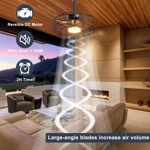 Plug And Play No Fuss Outdoor Ceiling Fan With Lights 20 Inch Wet Rated Gazebo Fan With Remote And App Control in wood color