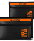 Stealth Nesting Fireproof Cash Bag Two Pack With Large And Small Inner Pouches, Double Thermal Shield For Cash And Documents