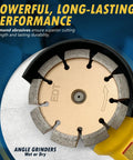 4.5 Inch Crack Chaser Blade For Cured Concrete And Asphalt Crack Repair Or Joint Widening, 3/8 Inch Width, 5/8-11 Arbor, RPM Range 8000 To 13300 For Quick, Clean Cuts showing diamond segments