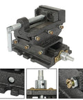 Heavy Duty Metal Milling Machine With 3 Inch Sliding Vice Drill Press And Cross Clamp Fixture For Precise Bidirectional Clamping And No Nonsense Secure Workholding, iron bench vice
