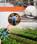240Pcs Barbed Connectors Drip Irrigation Fittings Kit showcasing usage in garden sprinkler systems.