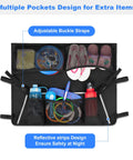 Grab And Go Side Pocket For Folding Wagons With Reflective Strip And Mesh Pouch Built For Umbrella And Small Accessories