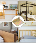 Heavy Duty Galvanized Bed Rail Brackets Universal Replacement Fittings Zinc Finished Steel Hardware For All Bed Frame Sizes Includes Mounting Screws No Sweat Quick Install Built Solid Long Term on display with wooden bed frames.