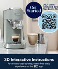 Compact Espresso Machine And Cold Brew Coffee Maker With Adjustable Milk Frother Wand For Smooth Hot Iced Lattes And Bold Cappuccinos on countertop.
