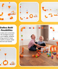 Air Toobz Original Air Powered STEM Building Toy For Kids And Teens With Foam Ball Tubes And Airflow Experiments setup