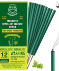 Citronella Mosquito Incense Sticks Pack For Outdoor Use With Plant Based Oils DEET Free Lasts Up To 2.5 Hours packaging