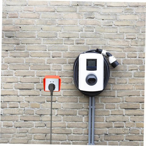 Badass Heavy Duty Ev Charger Cover And Weatherproof Outlet Protector For 86 Type Electrical Jack Plates with rain guard shield.