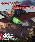 Dragon RC Plane For Kids And Beginners Easy To Fly 2 Channel 6 Axis Foam Remote Control Airplane Glider hovering with dual batteries.