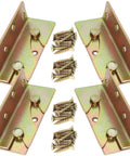 Heavy Duty Bed Rail Fittings With No Mortise Bed Brackets And Rust Proof Galvanized Steel Connectors Built Dang Solid For No Sweat Headboard Install Plus Complete Screw Hardware Pack on white background