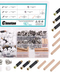 Furniture Connecting Hardware Kit With Cam Locks Dowel Pins And Pre Inserted Nuts And Screws 120 Piece Zinc Alloy Rust Resistant