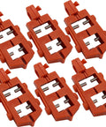120V Snap On Breaker Lockout Red Pack Of 6 For Electrical Safety And Lockout Compliance, Easy Install For 120 Volt Breakers