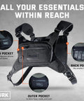 Water Resistant Running Vest Chest Pack With Phone Holder Lightweight Training Pack With Extra Storage And Reflective Details