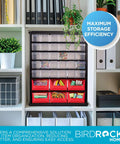 36 Drawer Craft Organizer Bin Heavy Duty Metal Hardware Storage For Nails Nuts Bolts Legos And Small Parts Versatile Parts Bin Organizer With Mini And Large Drawers For Home Workshop Garage displayed on a shelf
