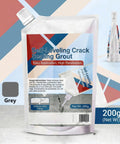 Slick Self Leveling Concrete Crack Filler Featuring A Hella Strong Fast Setting Formula For Driveways And Patios Includes Easy Pour Applicator Premium Grey Cement Sealer For Hardcore Outdoor Repair Jobs in 200g pouch.