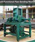 Heavy-Duty Electric Tube Pipe Bender Machine With Round And Square Dies For Metal Fabrication Welding Projects Professional Tool in a construction site.