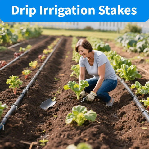 Heavy Duty Tough As Nails Six Inch U Shaped Garden Stakes Fifty Pack For Half Inch To One And A Half Inch Soaker Hoses Drip Irrigation Weed Barrier Landscape Staples For Fencing And Yard Decor Thick Eleven Gauge Galvanized Steel used in garden