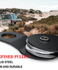 8 Ton Off Road Winch Recovery Snatch Block Pulley doubles your winch capacity for tough trails, shown with solid steel build.