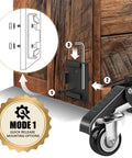 Mounting tutorial for Heavy Duty Workbench Casters Kit 600 Lb Capacity Set Of 4 with quick-release and two mounting options