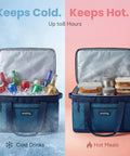 Heavy Duty Insulated Cooler Bag Holds 48 Cans Slap It On The Trunk filled with cold drinks and hot meals.