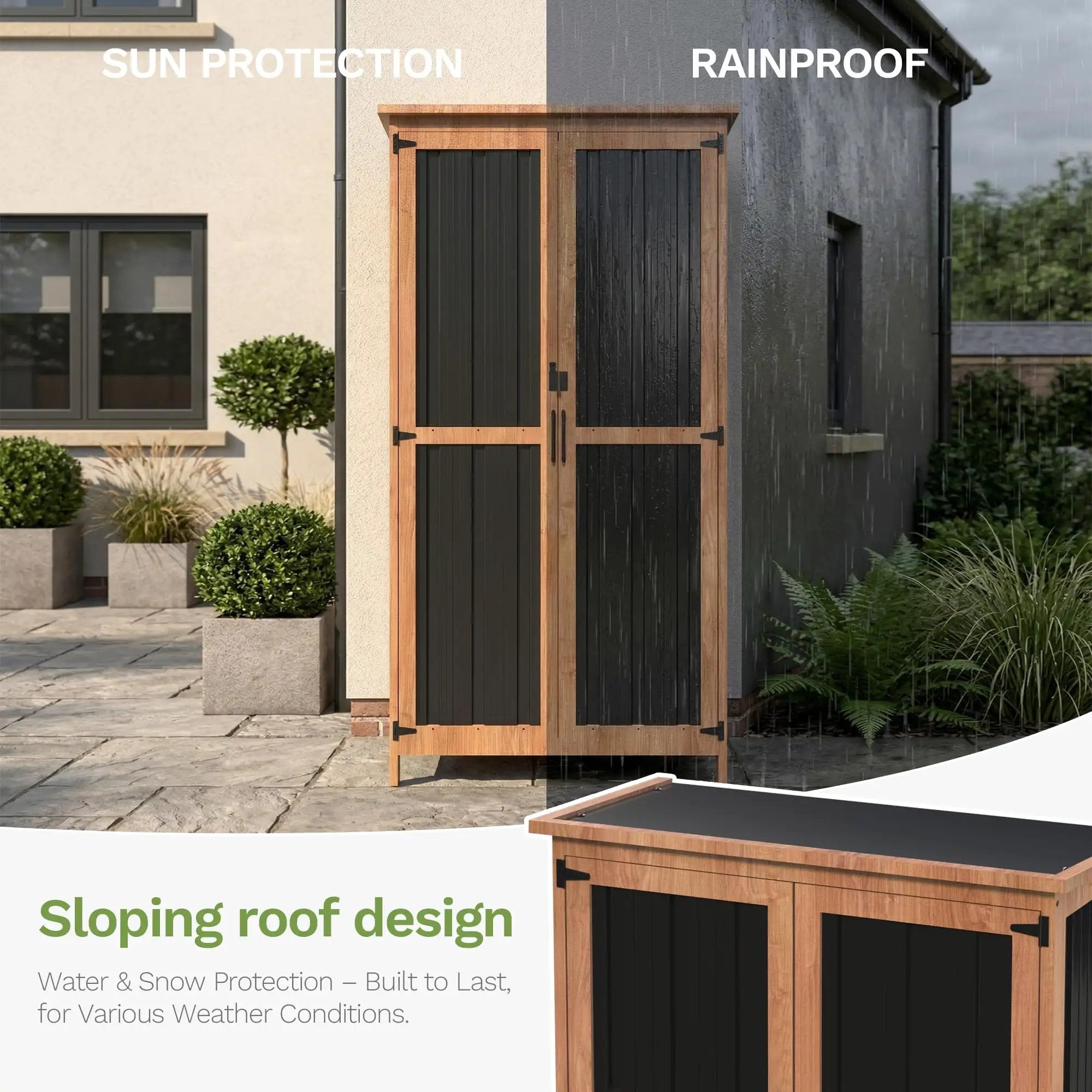 Outdoor Storage Cabinet Weatherproof & Secure ✓