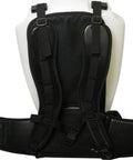 Back view of Tree Turf Pro Commercial Backpack Sprayer with padded straps, designed for user comfort and 4 gallon translucent white tank.