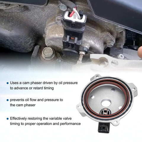 VVT Solenoid With Camshaft Sensor For Hyundai And Kia 2.0L 2.4L Engines Replacement 24360-2GGB0 uninstalled front view