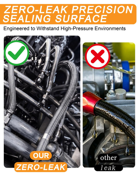 Premium 20FT Fuel Line Kit With Braided Nylon Hose And Fittings For Transmission Coolant System Perfect For Hot Rods And Rides Under The Hood Ready To Rock. Braided hose leak test comparison