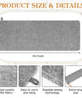 Two Pack Sauna Mats For Inside Saunas, Heat Insulation Natural Felt Floor And Bench Cushions, 43.3 inch, grey