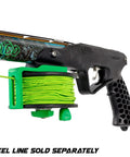 Image showing Pacific Reel Spearfishing Profile Line Reel For Wood And Metal Spearguns, attached with bright green line.
