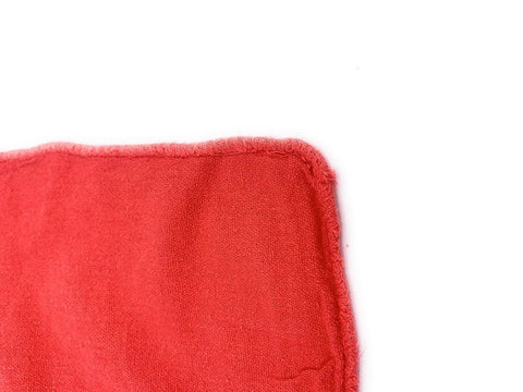 Close-up of Beefy 50 Pack Shop Towels 14x12 Red Rags For Automotive, Industrial And Home Cleaning, 100 Percent Cotton.
