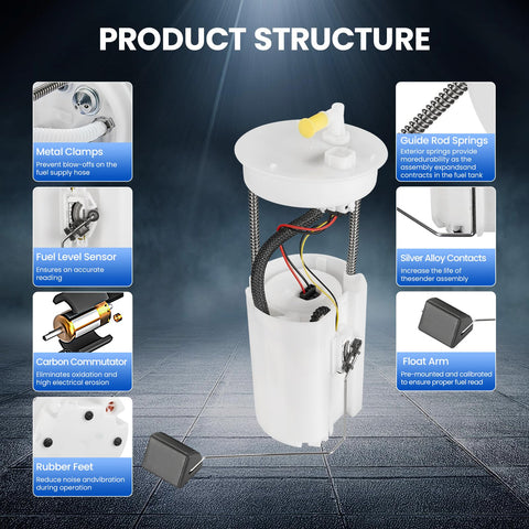 Acura MDX ZDX And Honda Pilot Direct Fit Fuel Pump Module Assembly Replaces FG0958 SP8049M product structure components